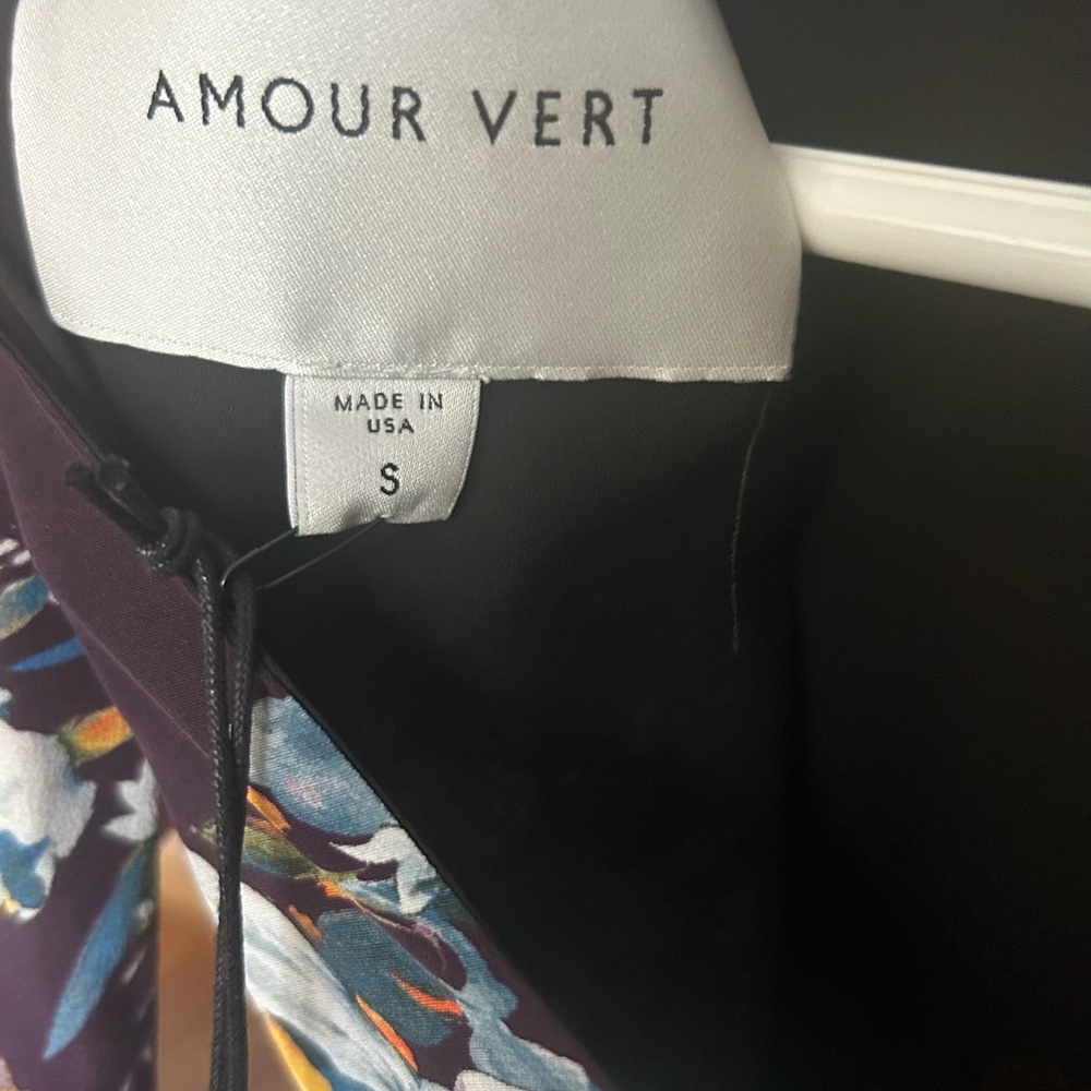 Size small floral Amour Vert NWT mini dress - Picture 7 of 7